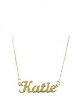 Image of Love Gold 9Ct Yellow Gold Personalised Name Script Necklace