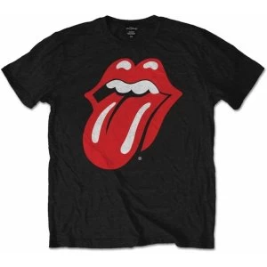 Image of Rolling Stones Classic Tongue Black Mens T Shirt: Medium
