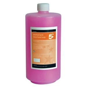 Image of 5 Star Facilities 1 Litre Lotion Hand Soap Pearlised Pink