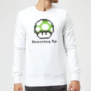 Image of Nintendo Super Mario Powering Up Sweatshirt - White - XXL