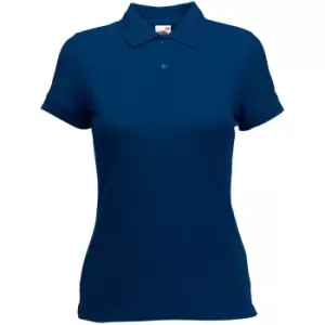 Image of Fruit Of The Loom Womens Lady-Fit 65/35 Short Sleeve Polo Shirt (2XL) (Navy)