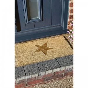 Image of Astley Star Glitter Embossed Coir Mat