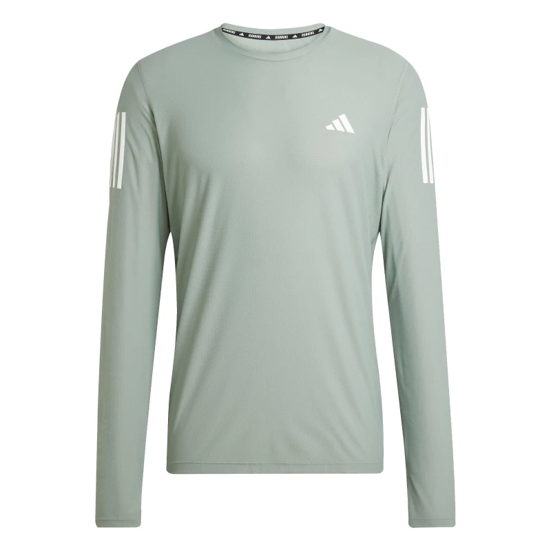 Image of adidas Own The Run Long-Sleeve Top Mens - Green Green S