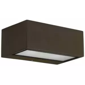 Image of Nemesis halogen wall light, aluminum and glass, brown