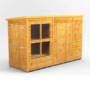 Image of 10X4 Power Pent Potting Shed Combi Including 6ft Side Store