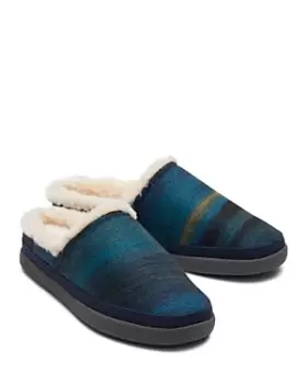 Image of Toms Womens Sage Ombre Felt & Faux Shearling Slippers