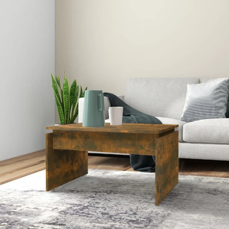 Image of VIDAXL Vidaxl - Coffee Table Smoked Oak 68x50x38cm Engineered Wood 8720845673987