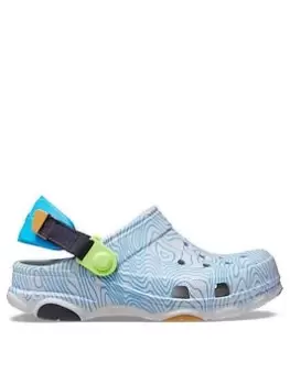 Image of Crocs All Terrain Topographic Toddler Sandal, Navy, Size 7 Younger