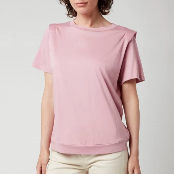 Image of Ted Baker Womens Klaaraa Structured Shoulder T-Shirt - Dusky Pink - UK 8