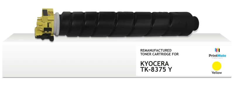 Image of PrintMate KYOCERA TK-8375Y. remanufactured toner. Yellow 20000p