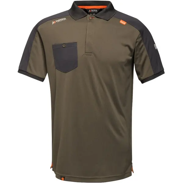 Image of Regatta Mens Tactical Threads Offensive Wicking Workwear Polo Shirt TRS167-41C XXL - Chest 46-48' (117-122cm) - Dark Khaki