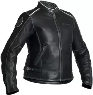 Image of Halvarssons Nyvall Ladies Motorcycle Leather Jacket, black, Size 36 for Women, black, Size 36 for Women