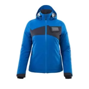 Image of Womens Winter Jacket with Climascot - Azure Blue/Dark Navy - Small