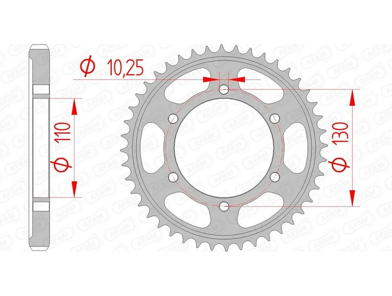 Image of AFAM 12813-44 Chain Sprocket Steel Chain Sprocket (5479)