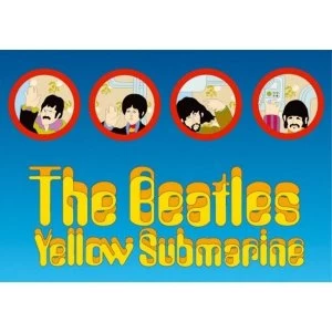Image of The Beatles - Yellow Submarine Portholes Postcard