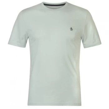 Image of Original Penguin Original Embroidered Logo T Shirt - Pastel Blue
