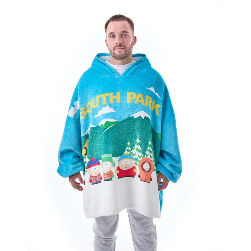 Image of South Park South Park Men Blanket Hoodie in Blue Blue One Size Male 5063203036585