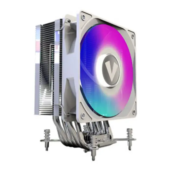 Image of Vida Boreas White ARGB Heatsink & Fan Intel/AMD 2000RPM Hydraulic Fan 6 Copper Heatpipes 220W TDP Optional Plain White Fan included