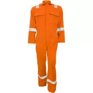Image of Portwest Bizweld Iona Flame Resistant Work Overall/Coverall (L/R) (Orange) - Orange