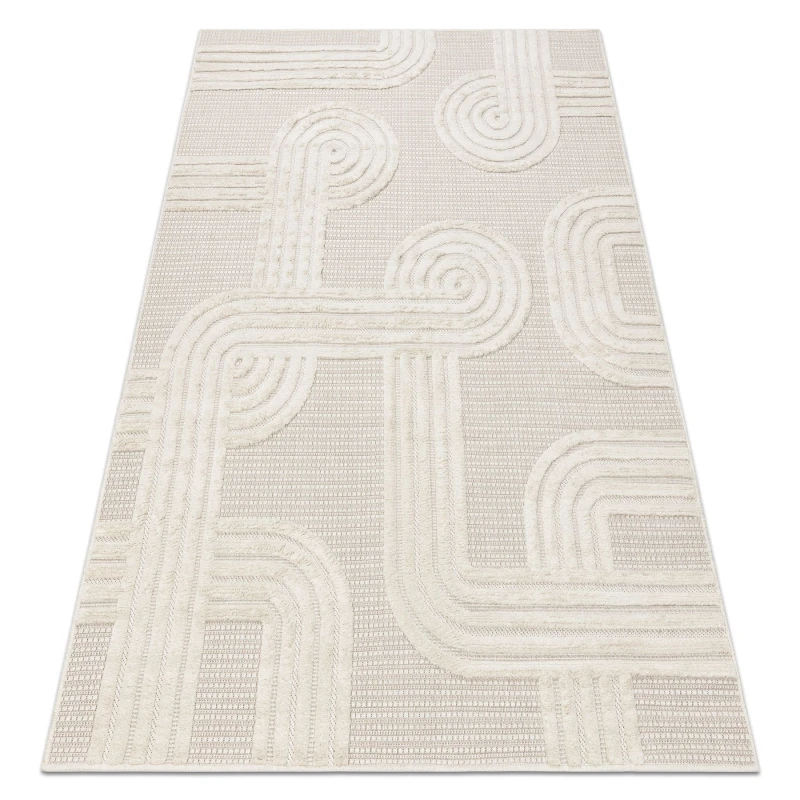 Image of RugsX Carpet Santo Sisal 1001 Geometric White 140X190 Cm