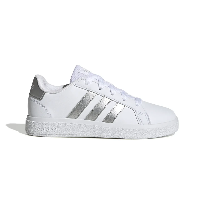 Image of adidas Girls Grand Court Trainers - White White 5.5