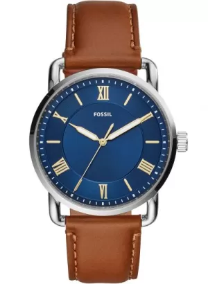 Image of Fossil Mens Copeland 42Mm Three-Hand Luggage Leather Watch - Brown