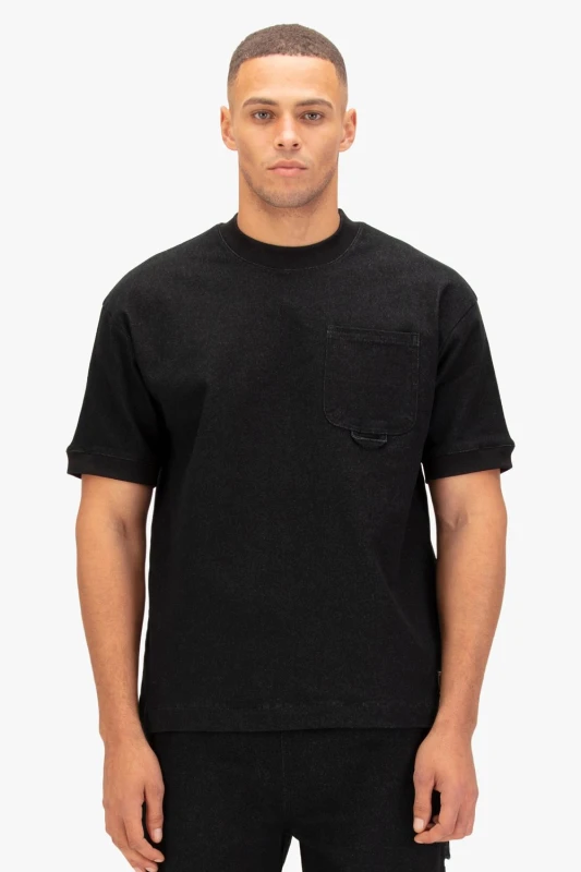 Image of Luke 1977 Luke 1977 Men Dovetail Carpenter Oversized T-Shirt in Black Size: Medium Black M Male 5063494103652