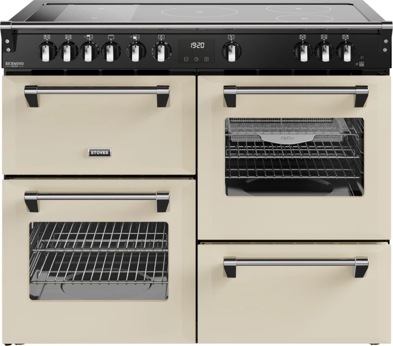 Image of Stoves Richmond Deluxe 110Ei RTY 110cm Electric Range Cooker with Induction Hob - Cream - A/A/A Rated