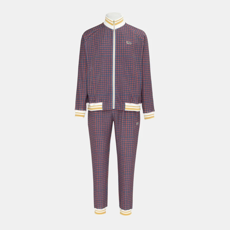 Image of Lonsdale Gent Tracksuit Mens Red Check male S
