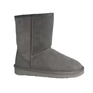 Image of Eastern Counties Leather Womens/Ladies Jodie Sheepskin Short Plain Boots (5 UK) (Grey)