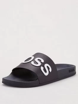 Image of Hugo Boss Bay Slides Navy Size 6 Men