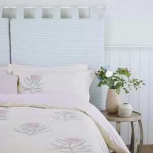 Image of Sanderson Protea Flower Single Duvet Cover, Sea Pink