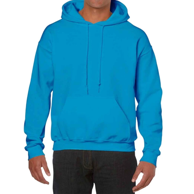Image of Gildan Mens Plain Pink Hoodie in Blue Size: Small Blue Male S