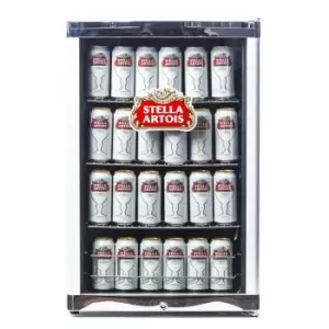 Image of Husky HUS-HU218 Stella Artois Freestanding Undercounter Drinks Cooler - Silver