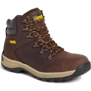 Image of Apache AP31 Nubuck Water Resistant Safety Hiker Boots Brown Size 6
