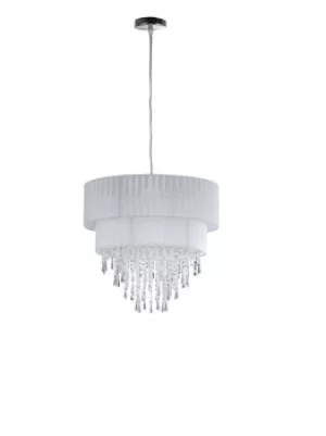 Image of TWIST Cylindrical Pendant Ceiling Light White 40x37.5cm