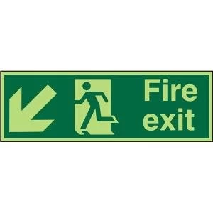 Image of Stewart Superior PSP122SRP Screw Plastic Sign 150x450 Fire Exit