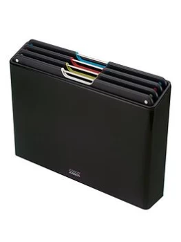 Image of Joseph Joseph Folio Steel 4 Piece Chopping Board Set - Carbon Black