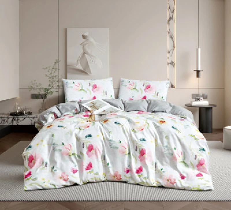 Image of Ezysleep Ezysleep Harper Floral Printed Duvet Set Size: Double Multi Double Unisex 0721545336293
