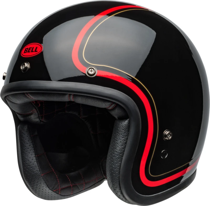 Image of Bell Custom 500 Chief Gloss Black Jet Helmet Size S
