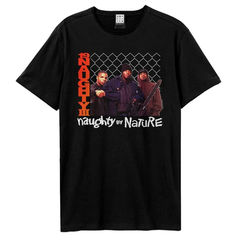 Image of Amplified Amplified Men Hip Hop Hooray Naughty By Nature T-Shirt in Black Size: X-Small Black XS Male 5063806704690