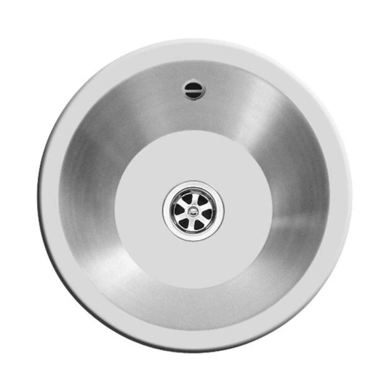 Image of Balterley Mini Bowl Stainless Steel Kitchen Sink with Waste Kit, 355 x 170mm in Metallic Silver Metallic Silver Unisex
