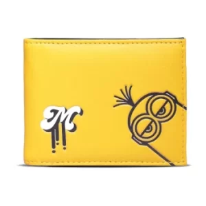 Image of MINIONS Logo & Symbols Bi-Fold Wallet, Male, Yellow/Black (MW766413DSP)