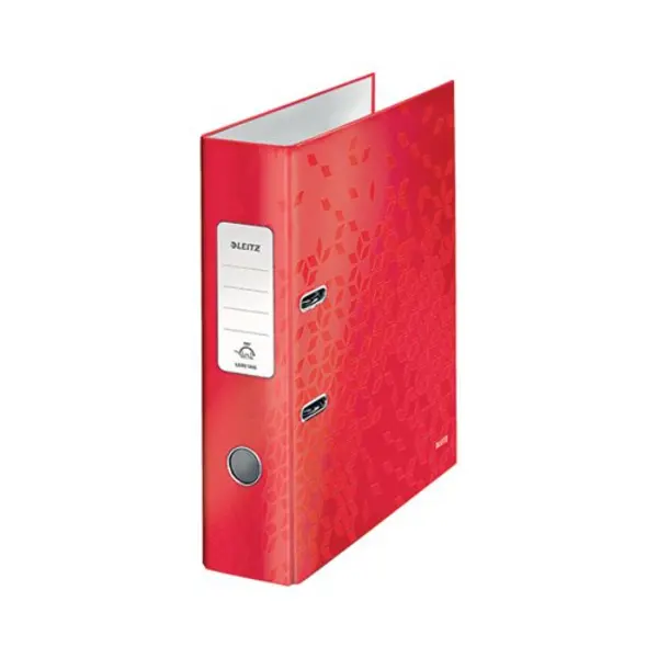 Image of Leitz WOW Lever Arch File A4 80mm Red (Pack of 10) 10050026