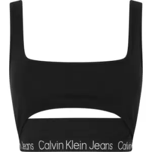 Image of Calvin Klein Jeans Tape Strappy Milano Top - Black