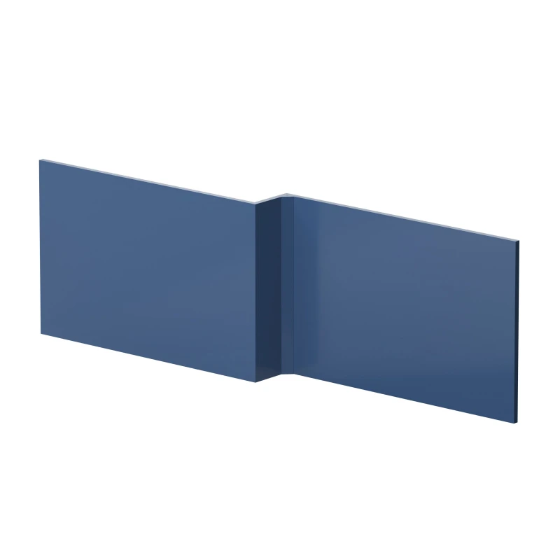 Image of Balterley L Shape Square Reversible Bath Front Panel Satin Blue 1700mm Blue unisex