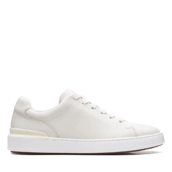 Image of Clarks Court Lite Lace Canvas Trainers - White