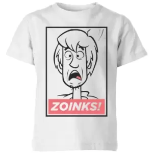 Image of Scooby Doo Zoinks! Kids T-Shirt - White - 9-10 Years