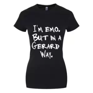 Image of Grindstore Womens/Ladies Im Emo But In A Gerard Way T-Shirt (M) (Black/White)