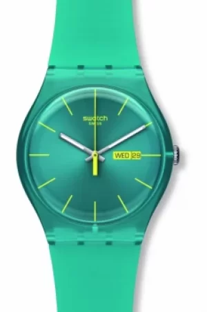 Image of Unisex Swatch Turquoise Rebel Watch SUOL700